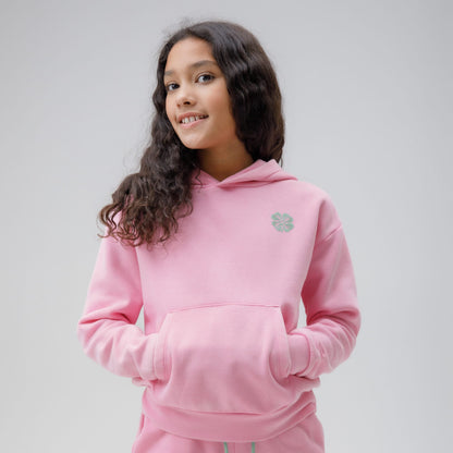 Celtic Junior Acid Wash Pink Hoodie