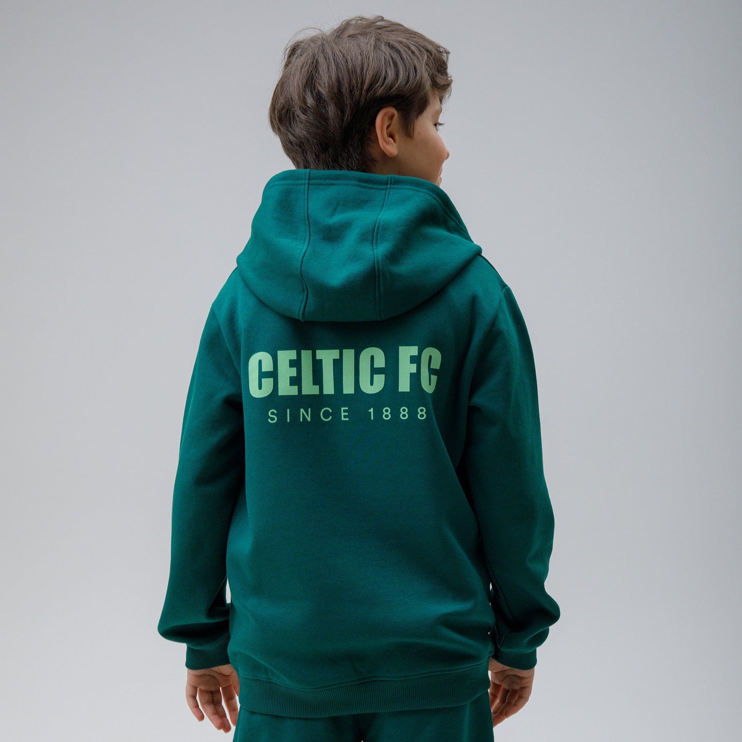 Celtic Junior Back Print Dark Green Hoodie