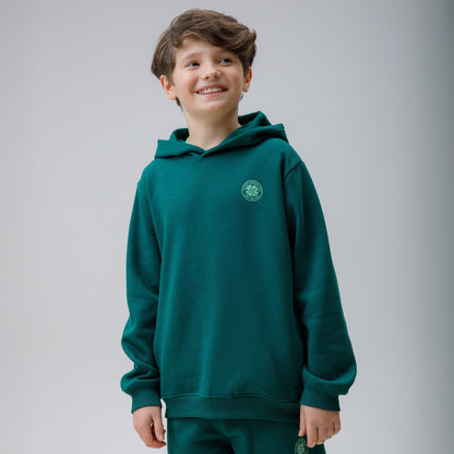 Celtic Junior Back Print Dark Green Hoodie