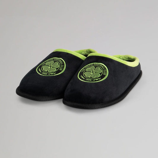 Celtic Junior Black Mule Slipper