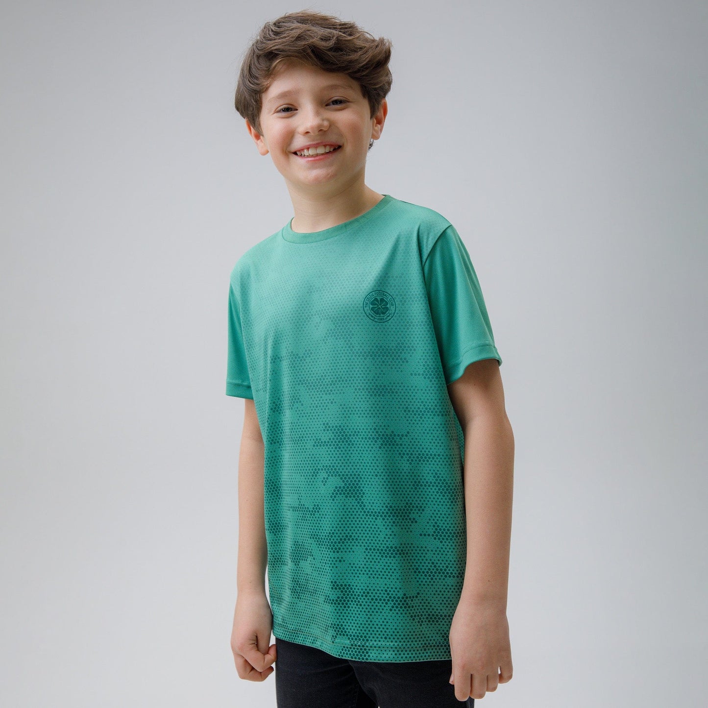 Celtic Junior Camo Dot Print Green T-Shirt