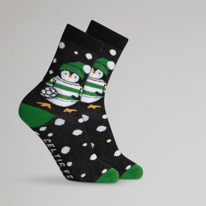 Celtic Junior Christmas Penguin Sock
