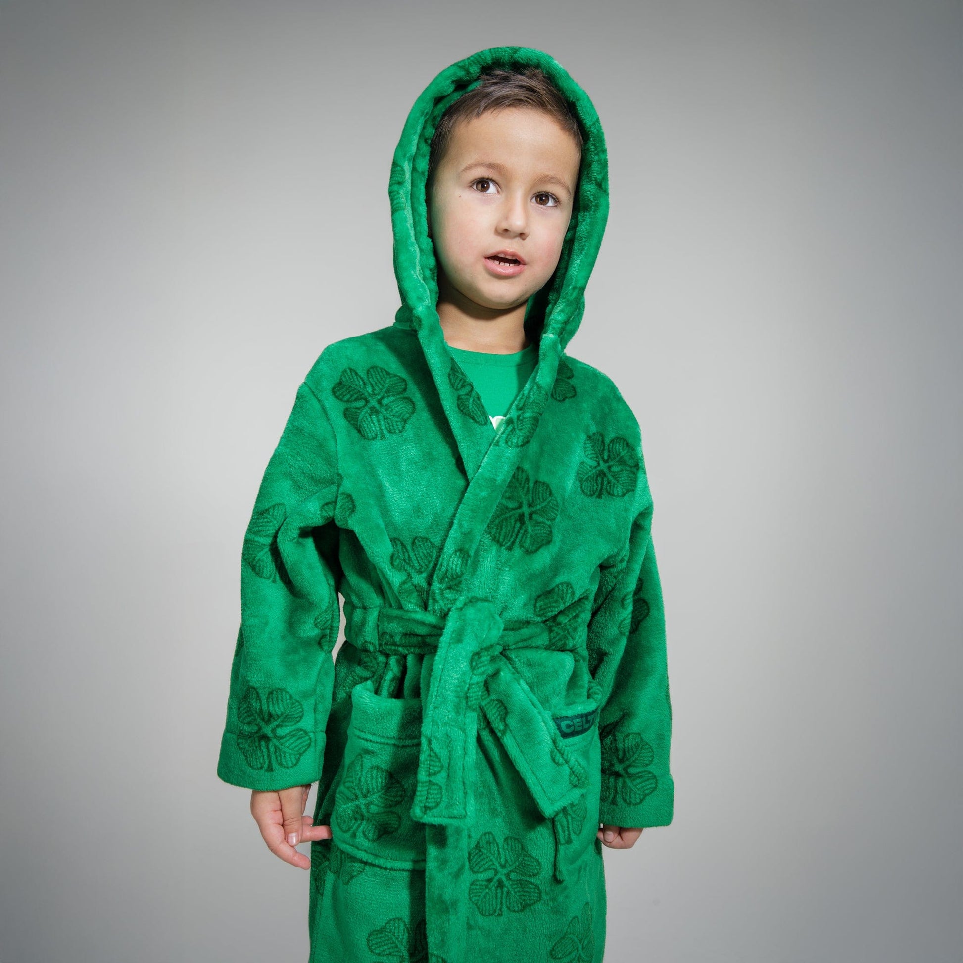 Celtic Junior Clover Print Robe