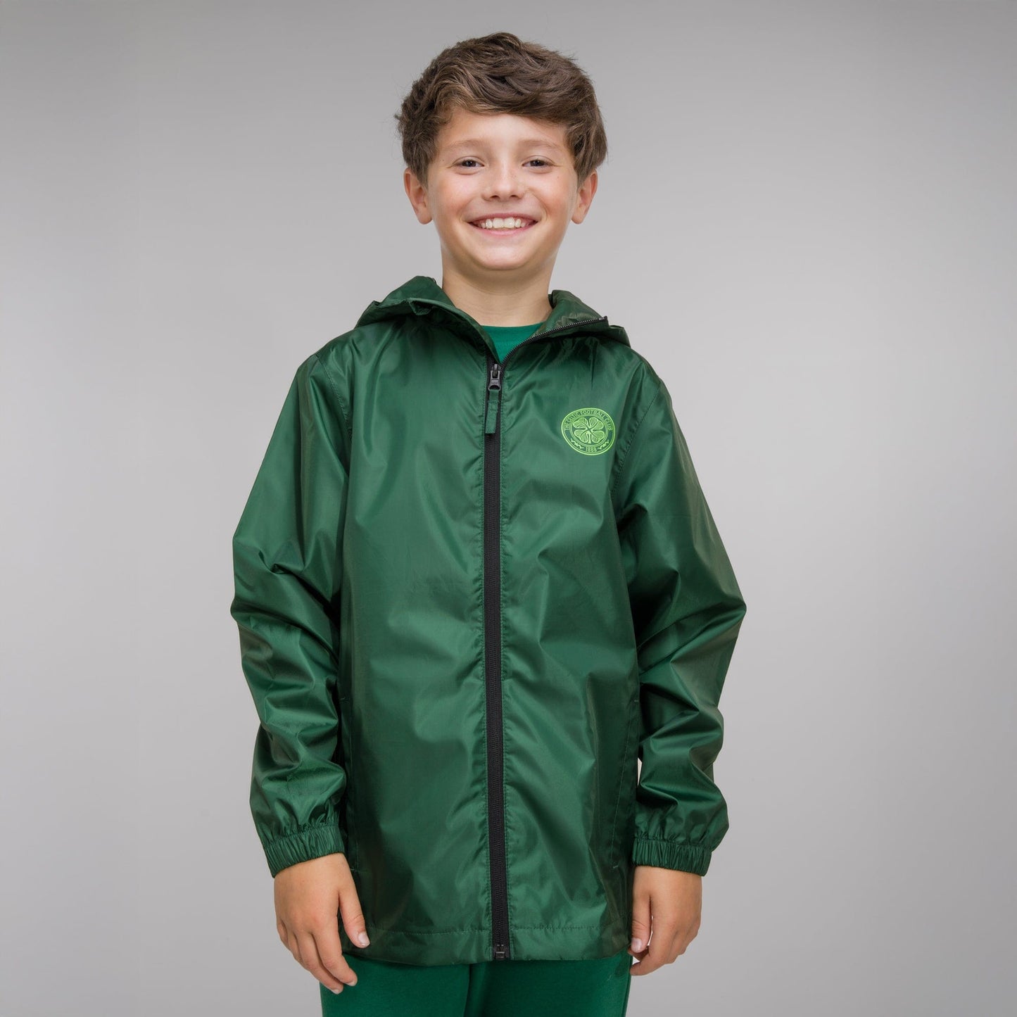 Celtic Junior Crest Black Packaway Jacket