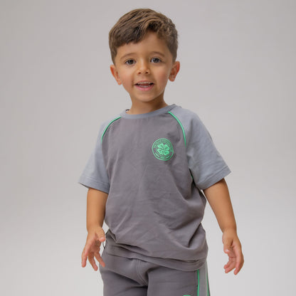 Celtic Junior Front Panel Dark Grey and Light Grey T-Shirt