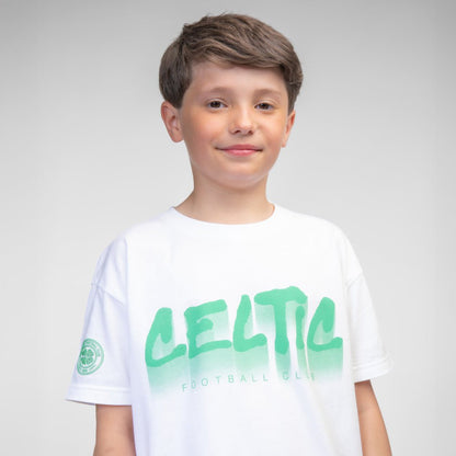 Celtic Junior Graffiti Print T-Shirt