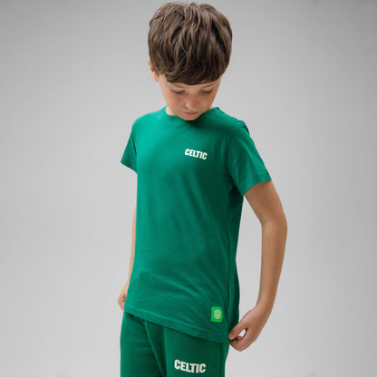 Celtic Junior Green Back Text T-Shirt