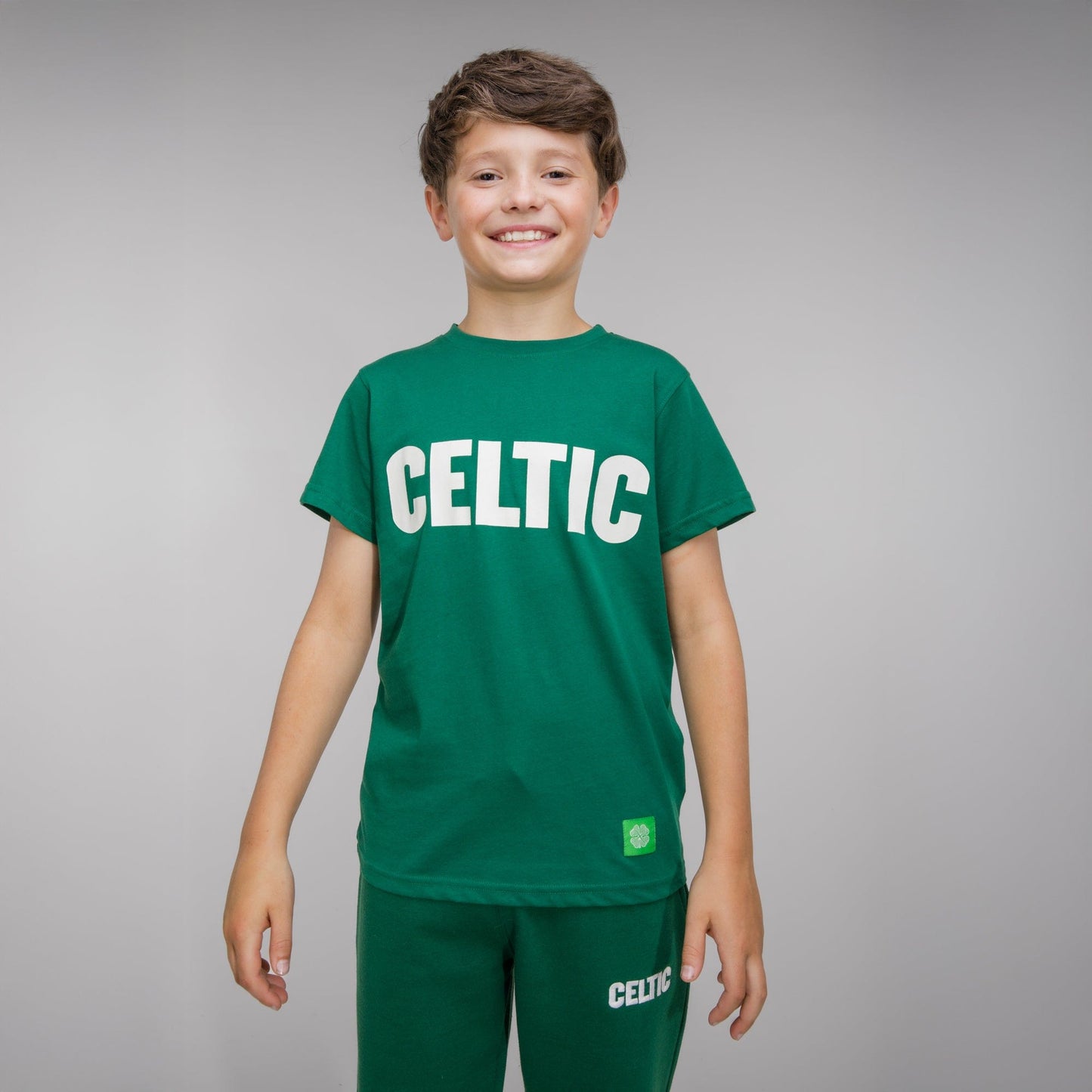 Celtic Junior Green Front Text T-Shirt