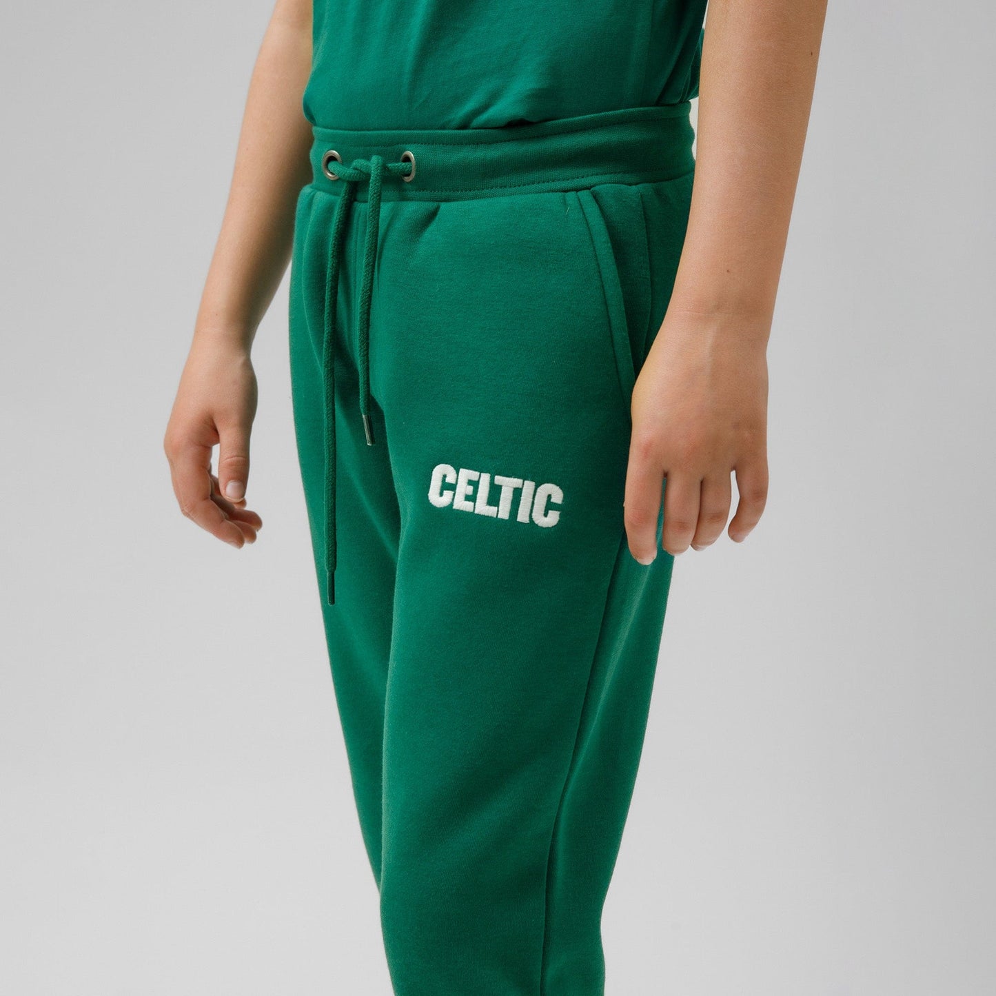 Celtic Junior Green Text Joggers