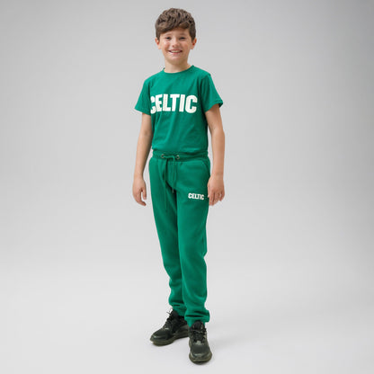 Celtic Junior Green Text Joggers