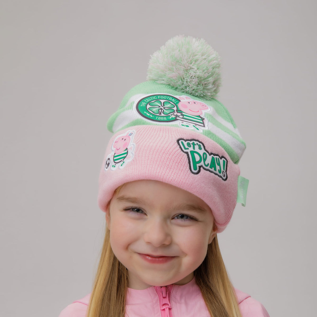 Celtic Junior Peppa Pig Pink Beanie