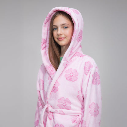 Celtic Junior Pink Clover Print Robe