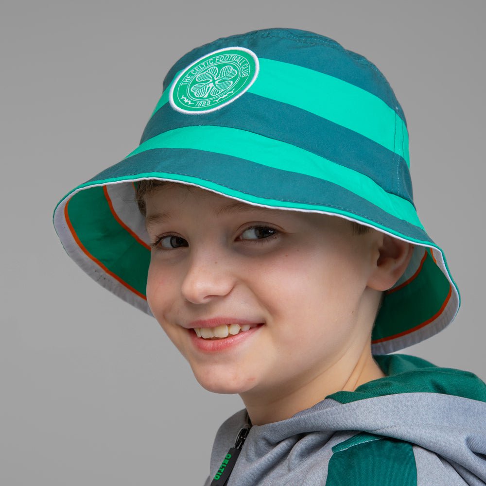Celtic Junior Reversible Hooped Bucket Hat