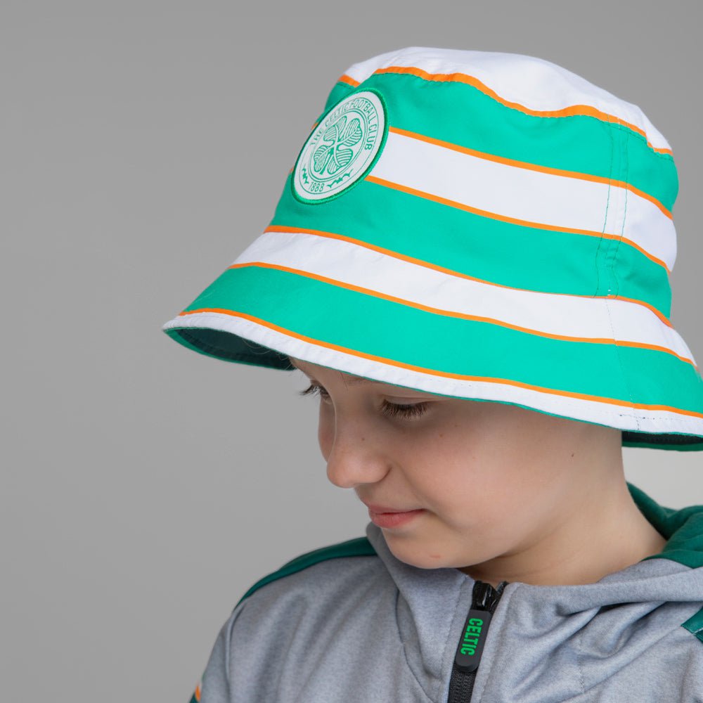 Celtic Junior Reversible Hooped Bucket Hat