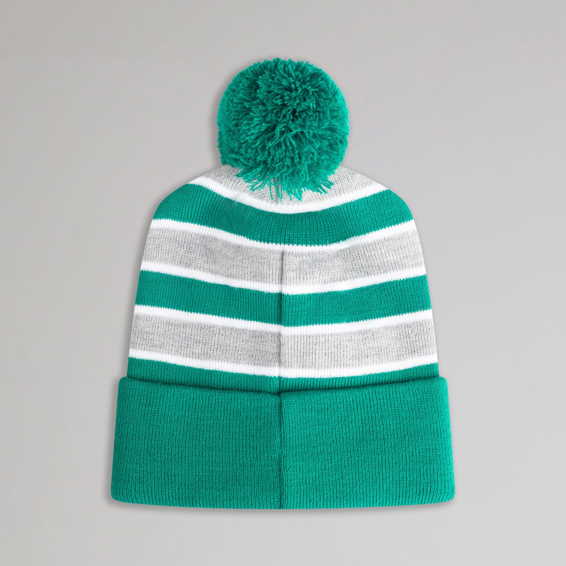 Celtic Junior Stripe Green Pom Beanie