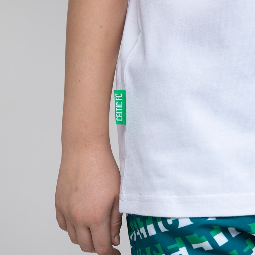 Celtic Junior Text White T-Shirt