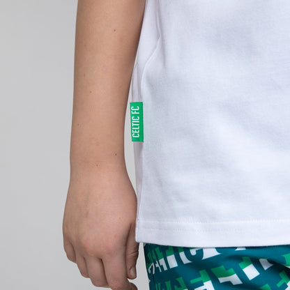 Celtic Junior Text White T-Shirt
