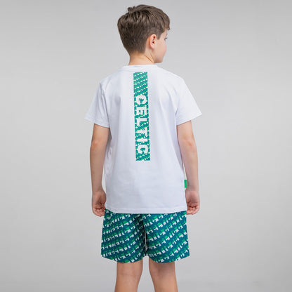 Celtic Junior Text White T-Shirt