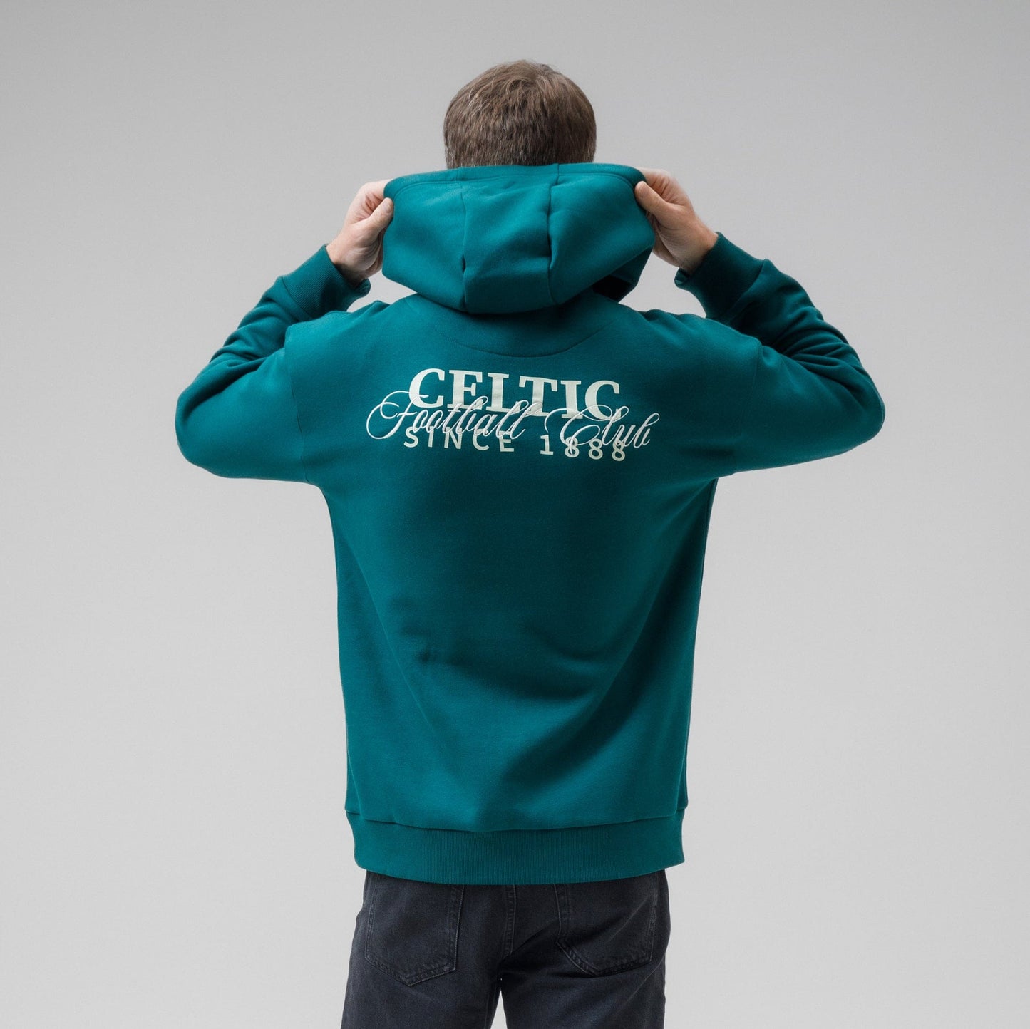 Celtic Men's Back Print Dark Green Hoodie