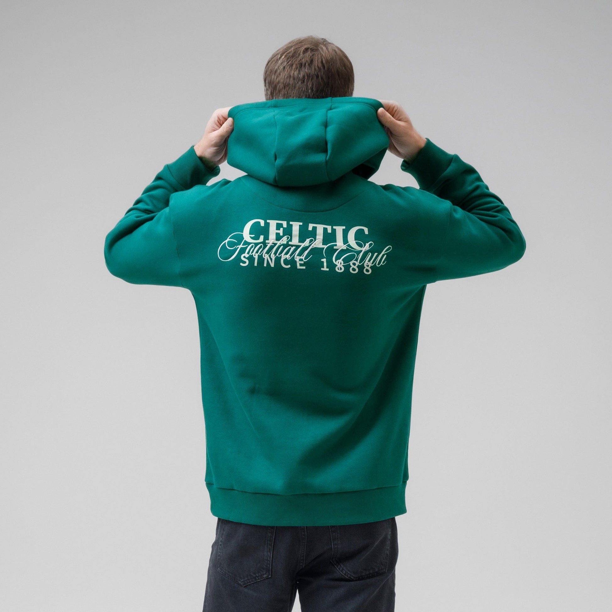 Celtic Men's Back Print Dark Green Hoodie