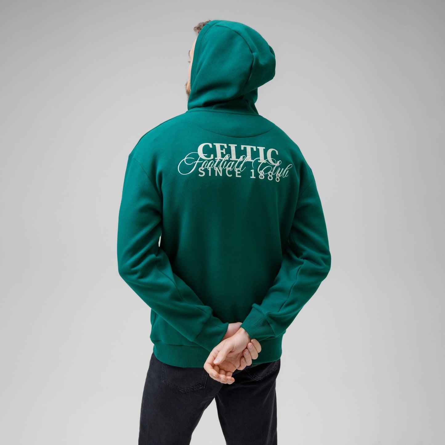 Celtic Men's Back Print Dark Green Hoodie