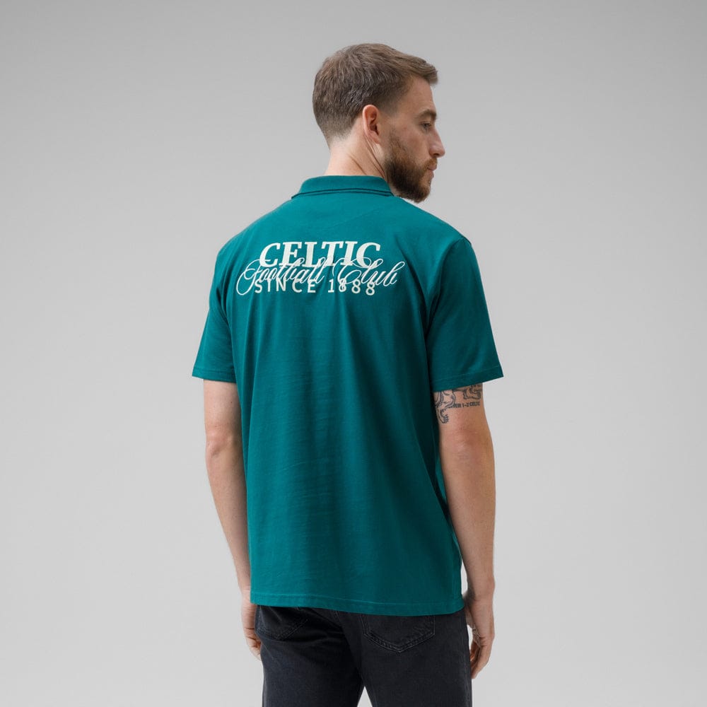 Celtic Men's Back Print Dark Green Polo Shirt