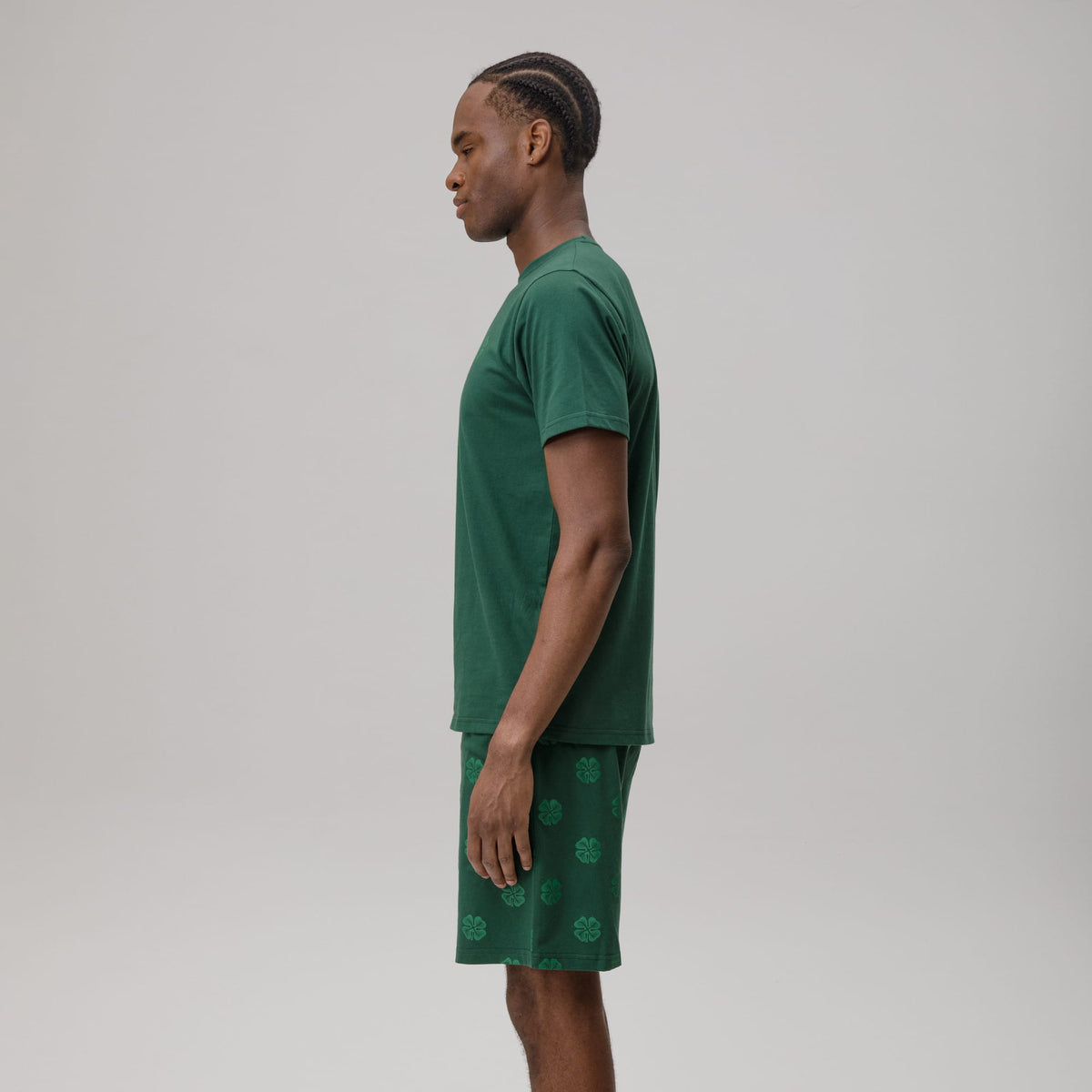 Celtic Men's Clover Print Green Short Pyjamas