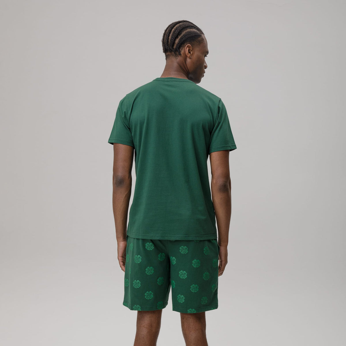 Celtic Men's Clover Print Green Short Pyjamas