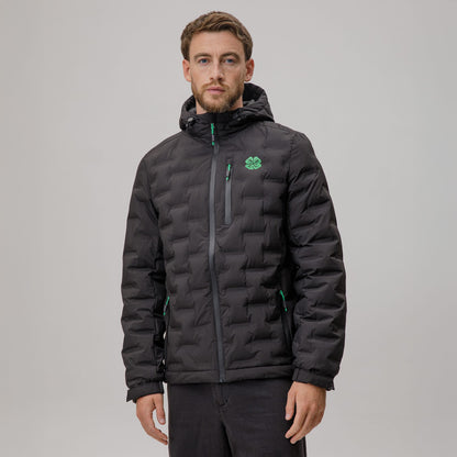 Celtic Men's Hooded Padded Black Jacket