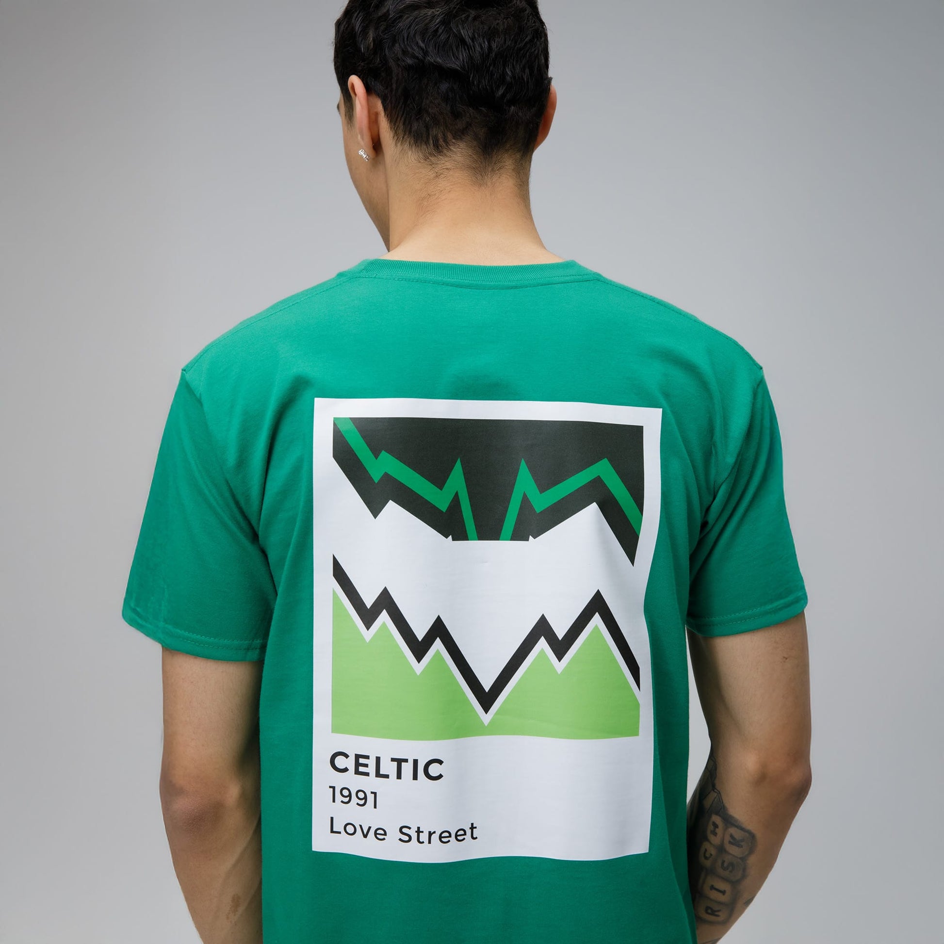 Celtic Men's Peoples 1991 Back Print Green T-Shirt