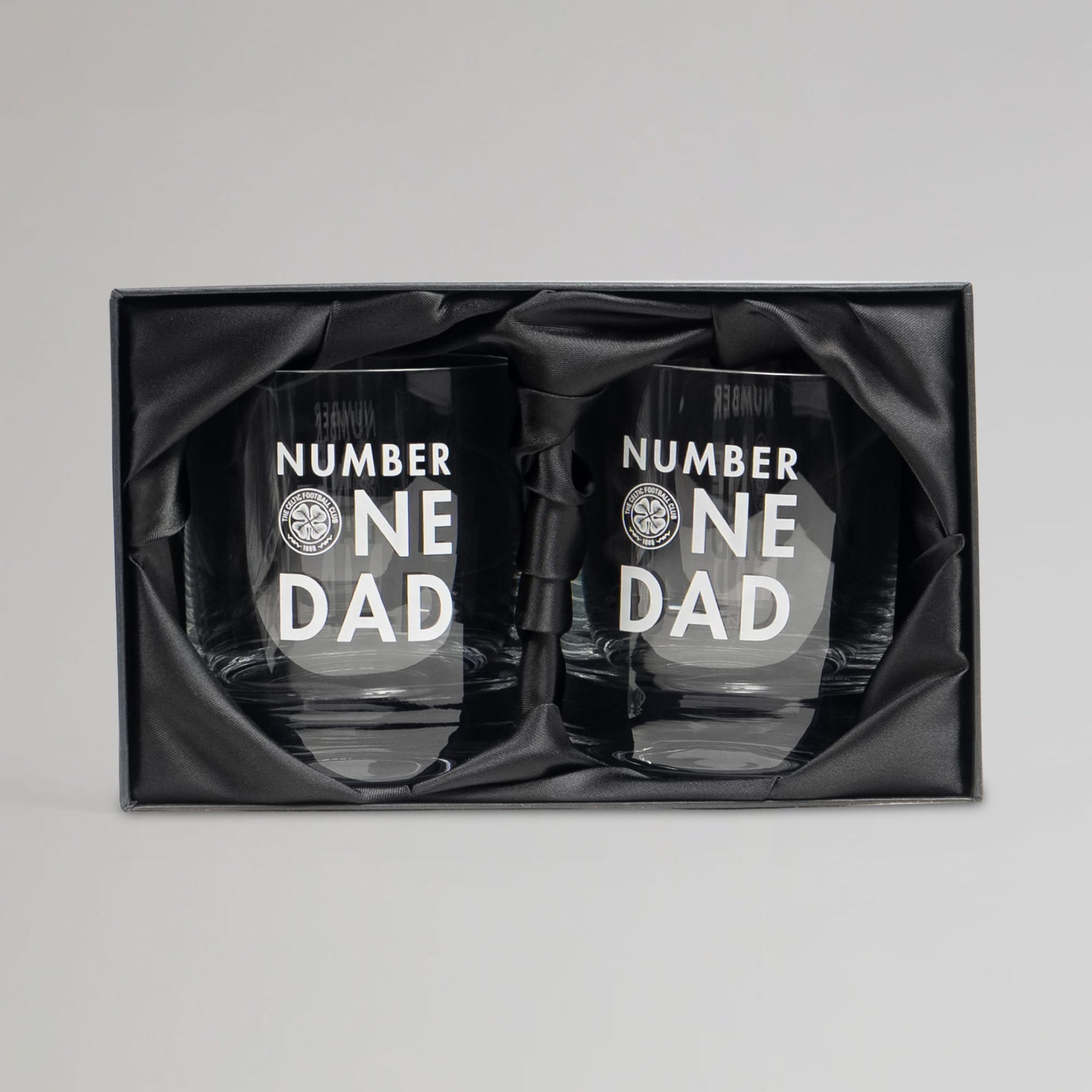 Celtic Number One Dad Glencairn Whisky Glass Set