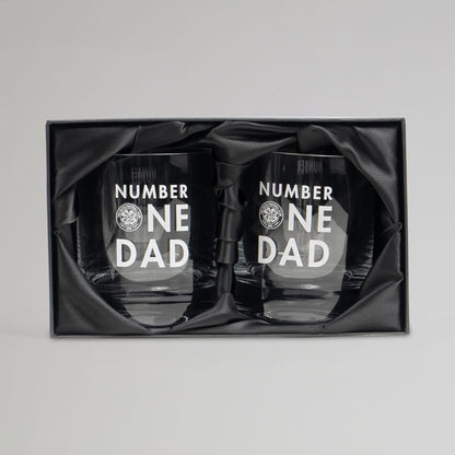Celtic Number One Dad Glencairn Whisky Glass Set