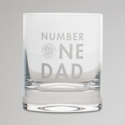 Celtic Number One Dad Glencairn Whisky Glass Set