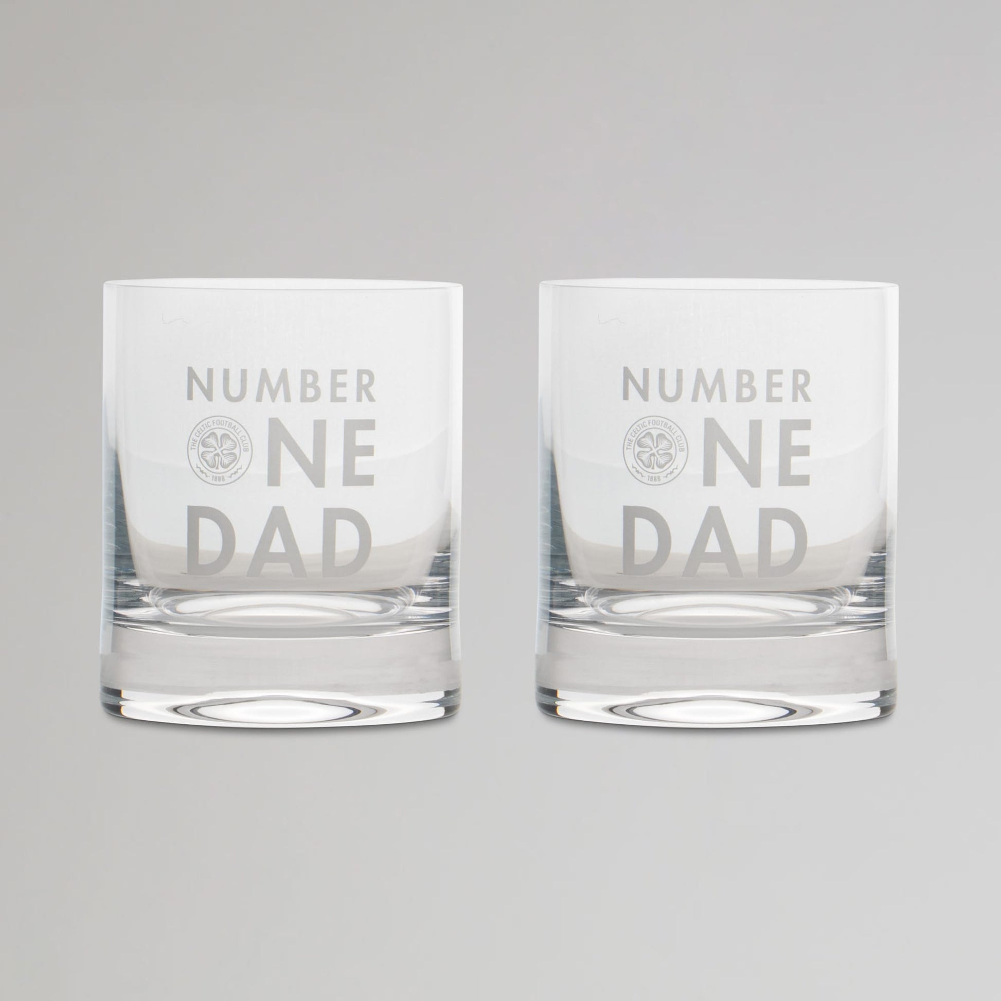 Celtic Number One Dad Glencairn Whisky Glass Set