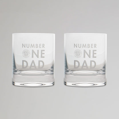 Celtic Number One Dad Glencairn Whisky Glass Set