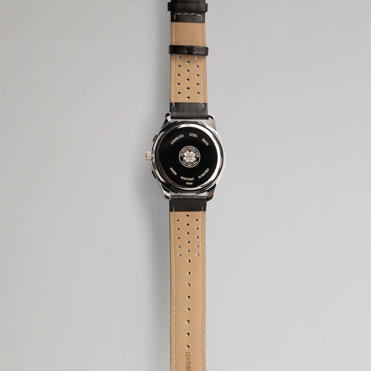 Celtic Sekonda Chronograph Black Leather Watch