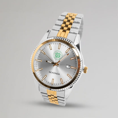 Celtic Sekonda Silver and Gold Watch