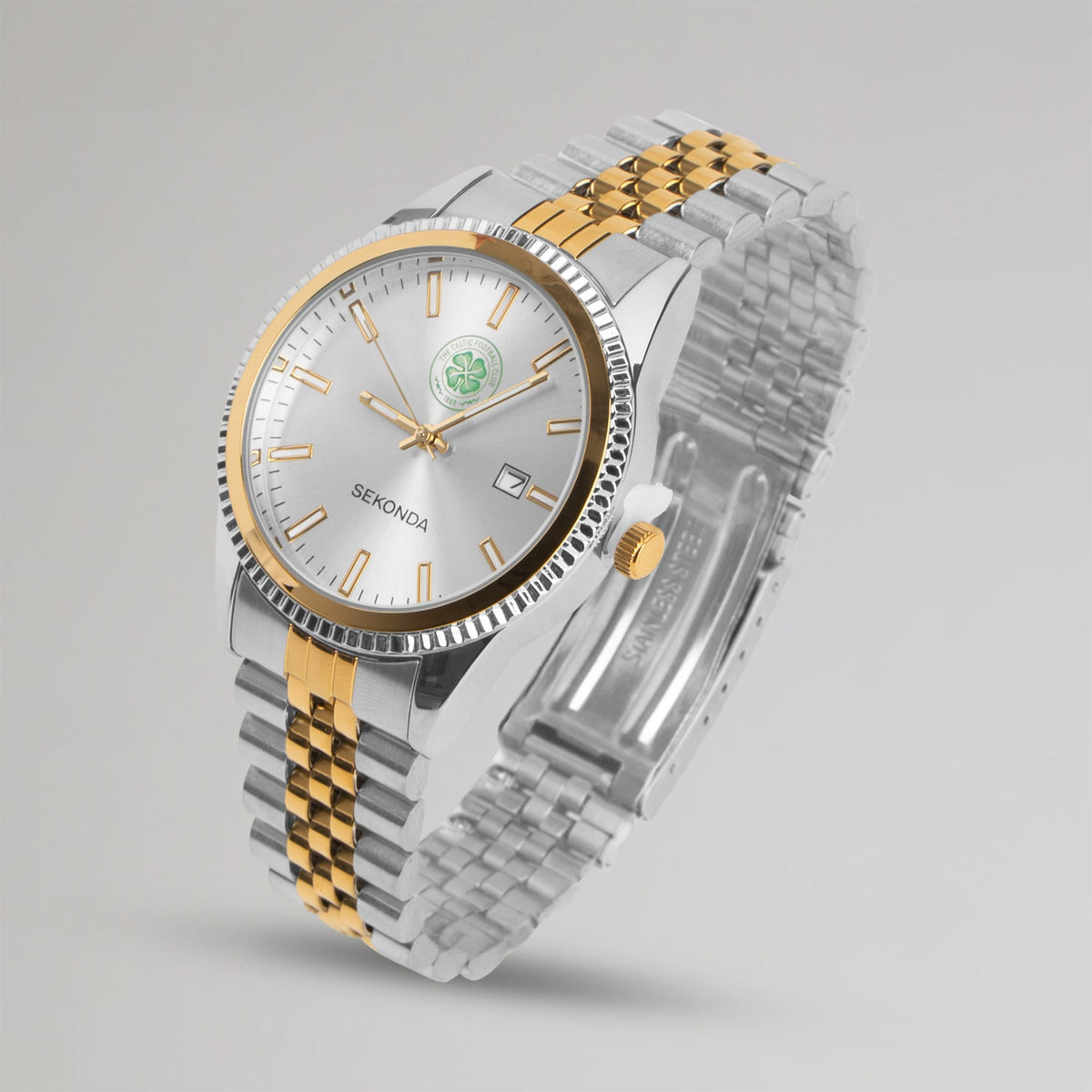 Celtic Sekonda Silver and Gold Watch