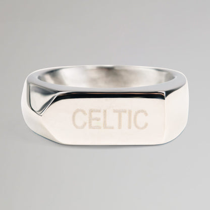 Celtic Silver Plated Signet Ring