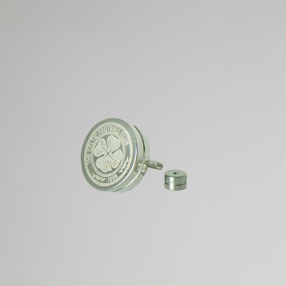 Celtic Stainless Steel Round Crest Single Stud Earring