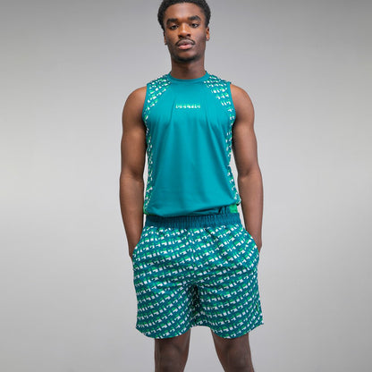 Celtic Text Pattern Swim Shorts