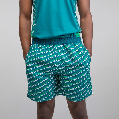 Celtic Text Pattern Swim Shorts