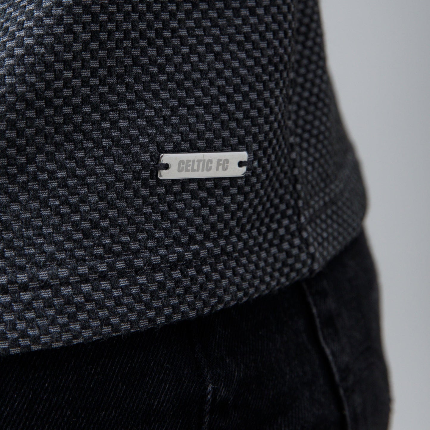 Celtic Waffle Black and Grey Zip Polo Shirt