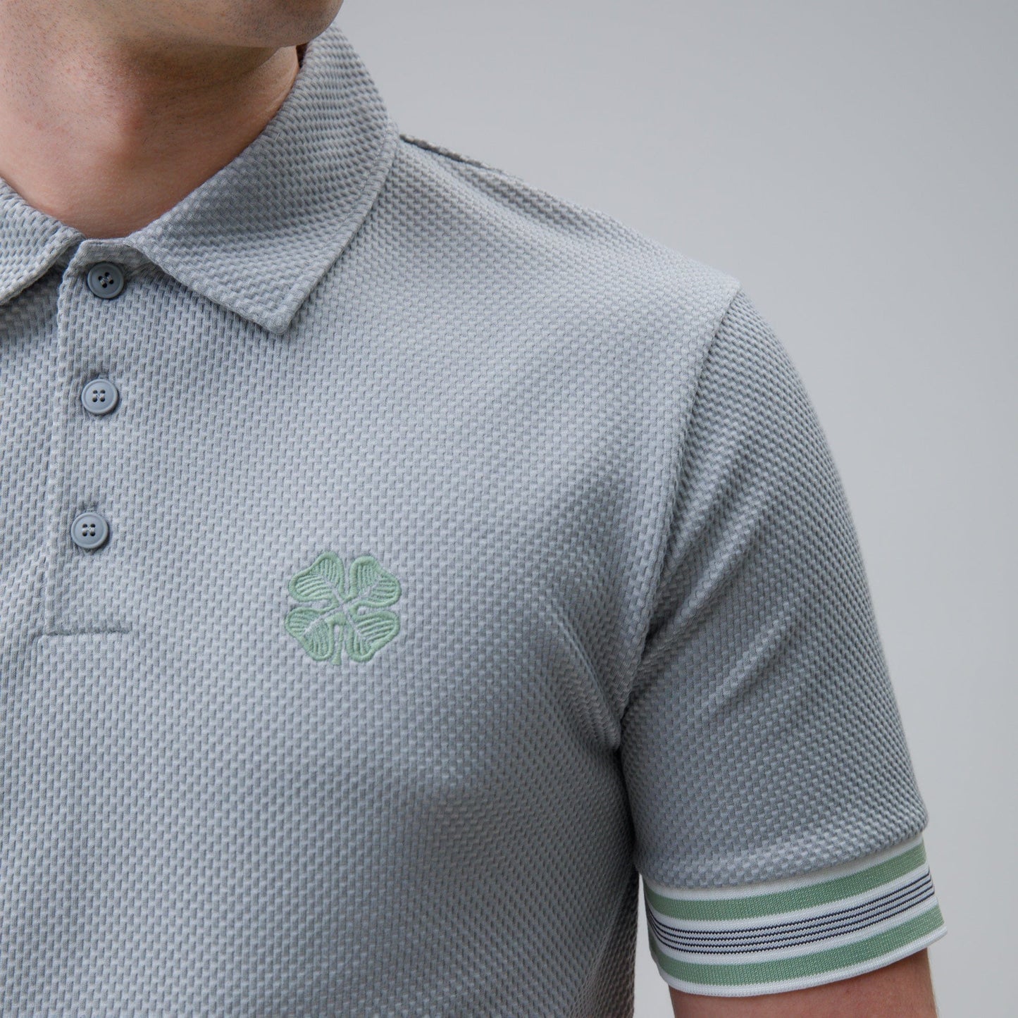 Celtic Waffle Grey Polo Shirt