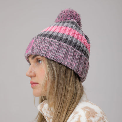 Celtic Women's Chunky Stripe Pom Beanie