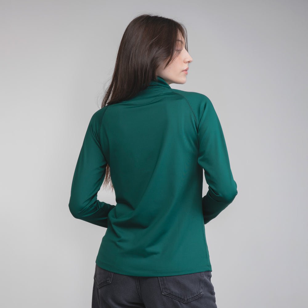 Celtic Women's Clover Dark Green Quarter Zip