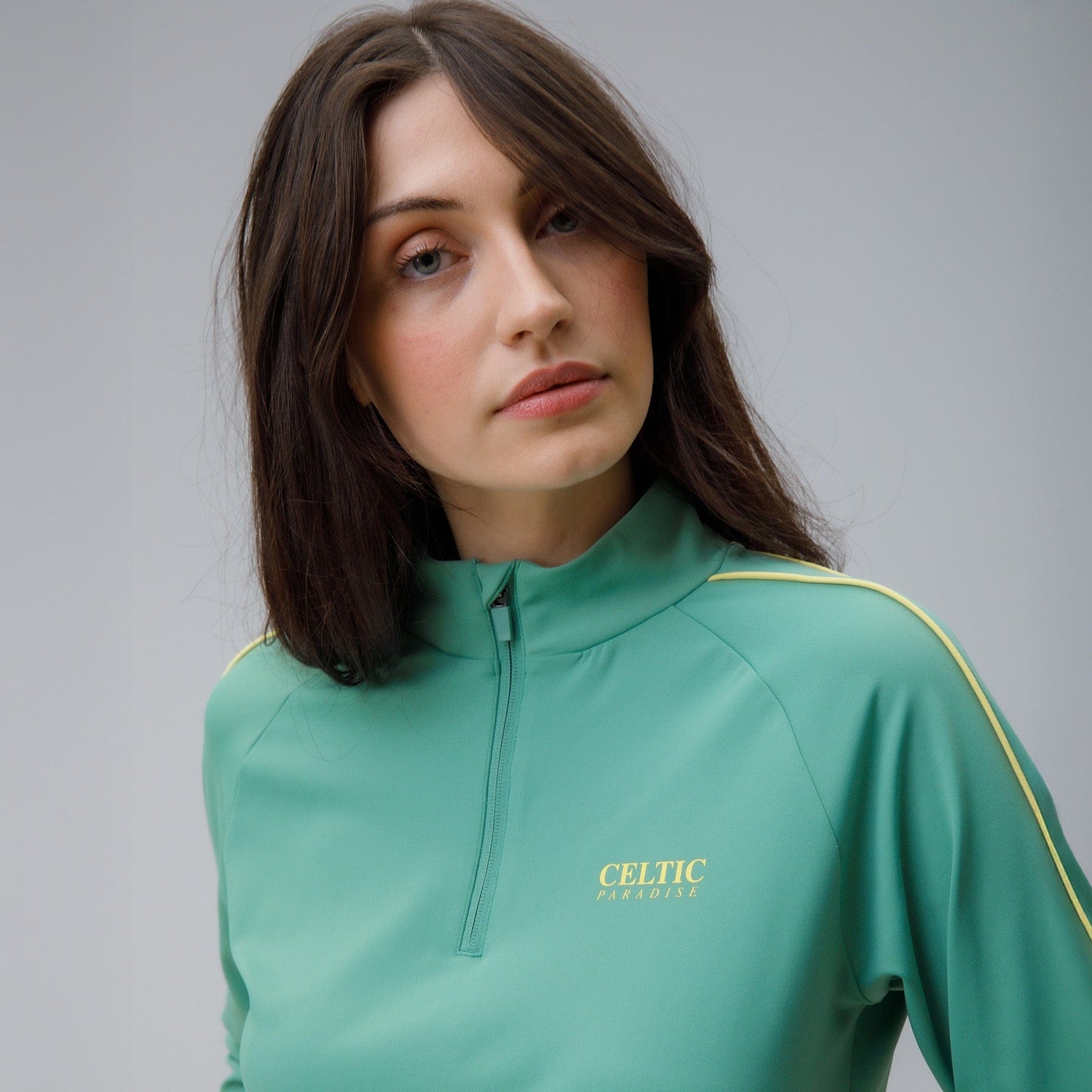 Celtic Women's Green Quarter Zip