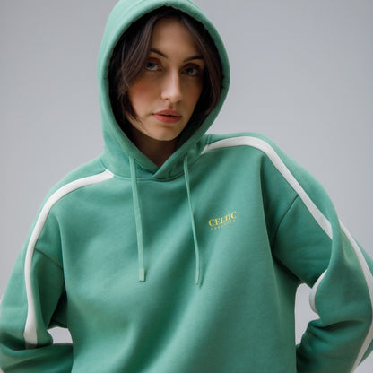 Celtic Women's Paradise Print Green Hoodie