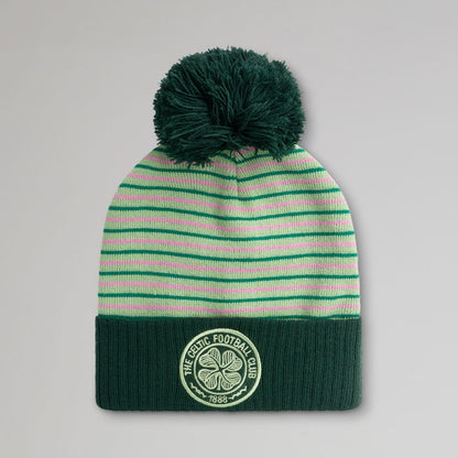 Celtic Women's Striped Pom Pom Beanie