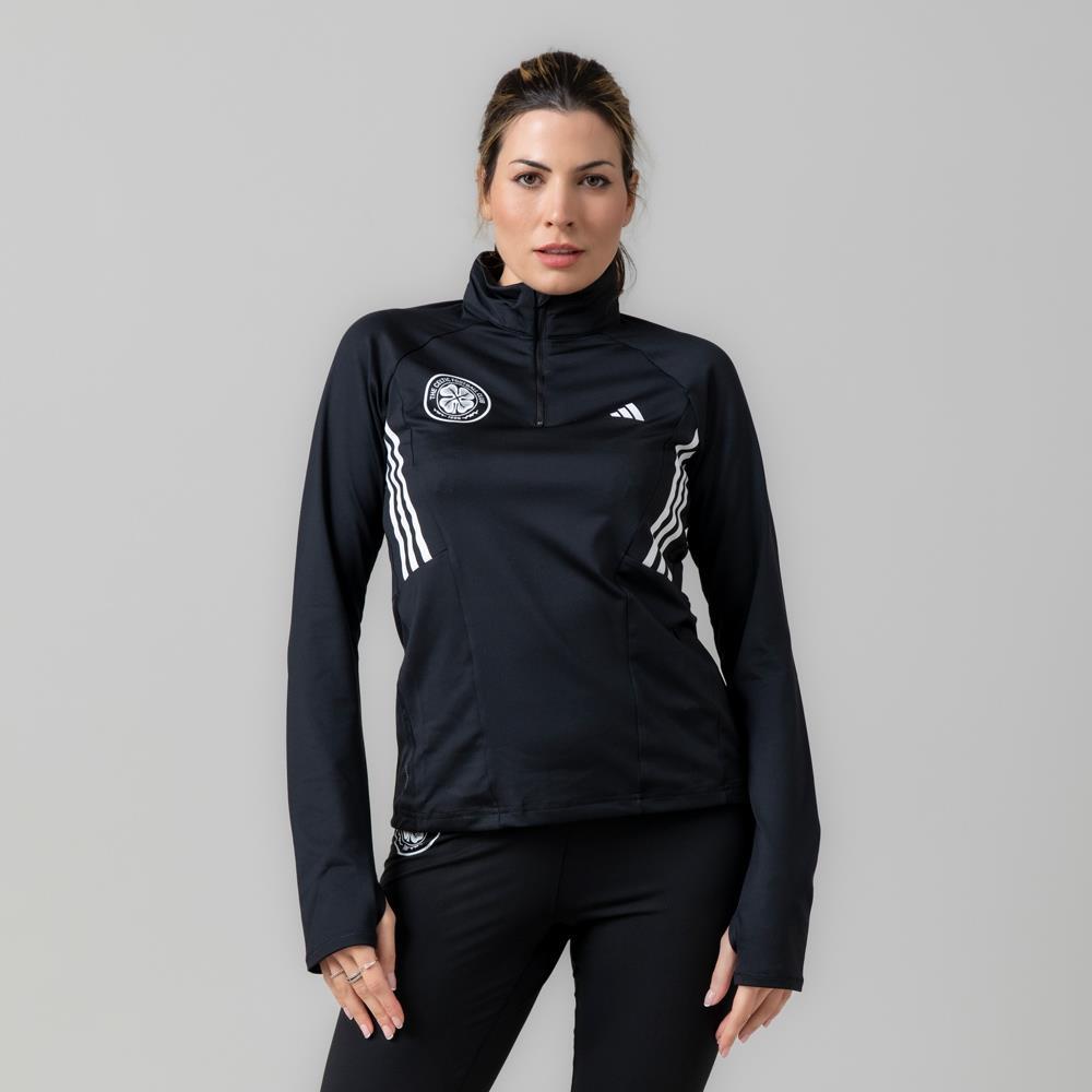 adidas Celtic Women's Training Black Hyperglam 1/4 Zip